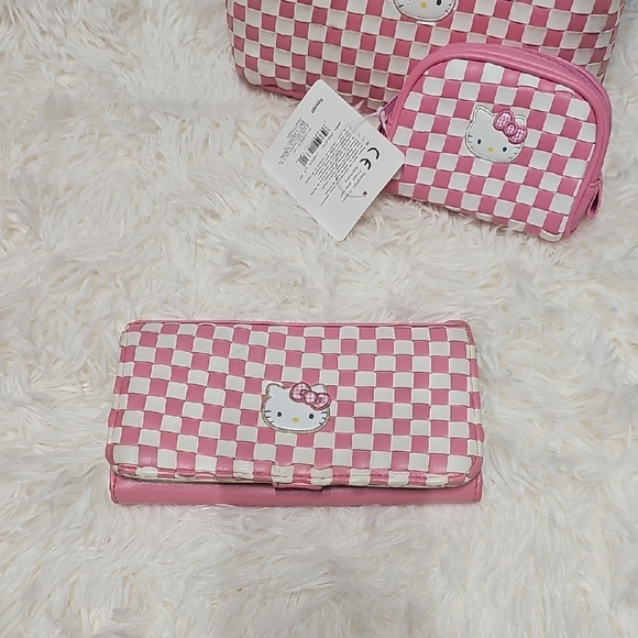 Sanrio Handbags - Hello Kitty EUC Checkered Pink White Wallet Vintage 1976, 2007 Collection Sanrio